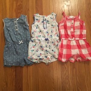 9-12 month carters romper lot